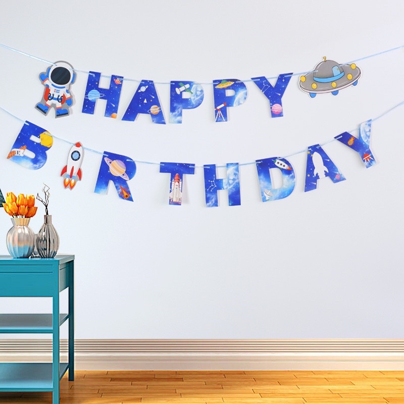 Dây Happy Birthday Trang trí sinh nhật - hoạ tiết đủ chủ đề xinh xắn cho bé trai, gái