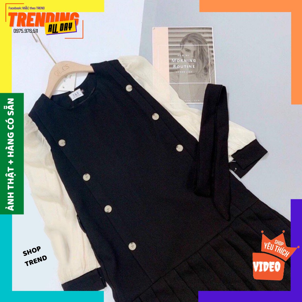 Váy phối sơmi kèm đai tuỳ biến, váy suông đuôi cá nữ tính năng động- Đầy đặn, Mảnh mai, Bầu bì mặc đều xinh | BigBuy360 - bigbuy360.vn