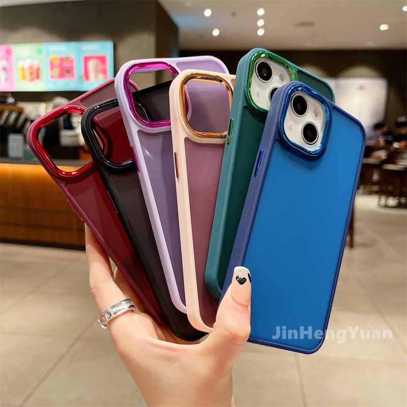 Ốp Điện Thoại Acrylic Nhám Trong Mờ Chống Sốc Chống Nhòe Cho IPhone 14 13 11 12 Pro Max 14plus X Xs XR 7 8 Plus