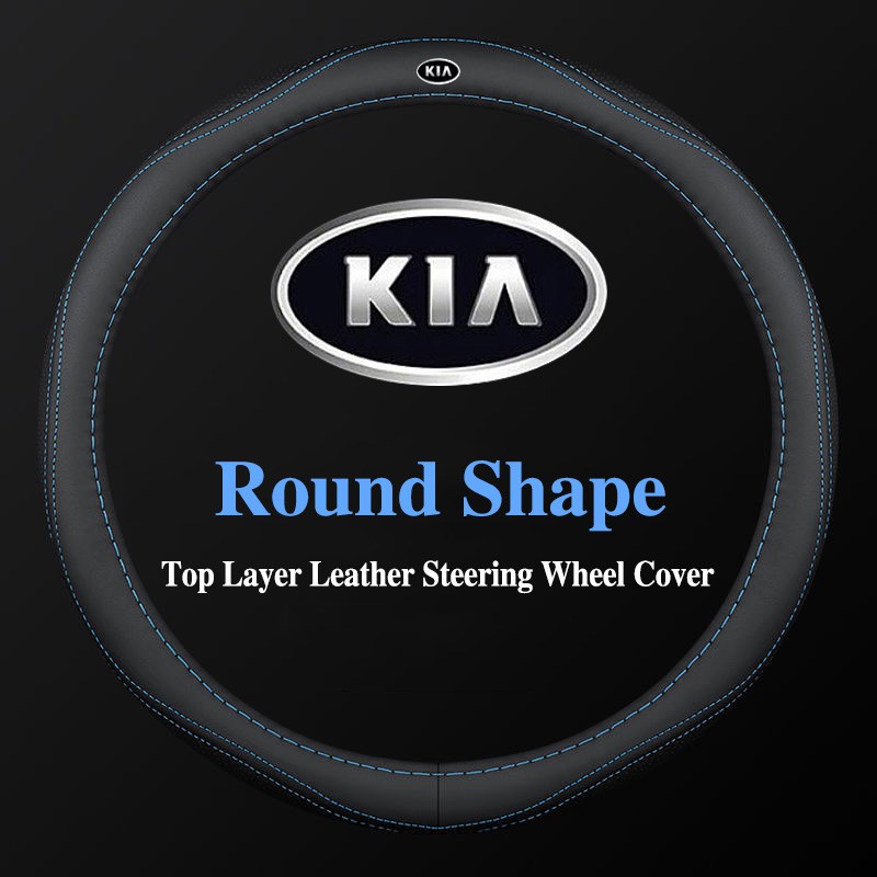 Ultra Vỏ Bọc Vô Lăng Bằng Da Siêu Mỏng 38cm Cho Xe Hơi Kia Kelisa Kancil Kenari Kembara Cerato Forte Optima Picanto Sorento Sportage K2 K3 K4 K5 K9 KX3 KX5 KX7 Seltos