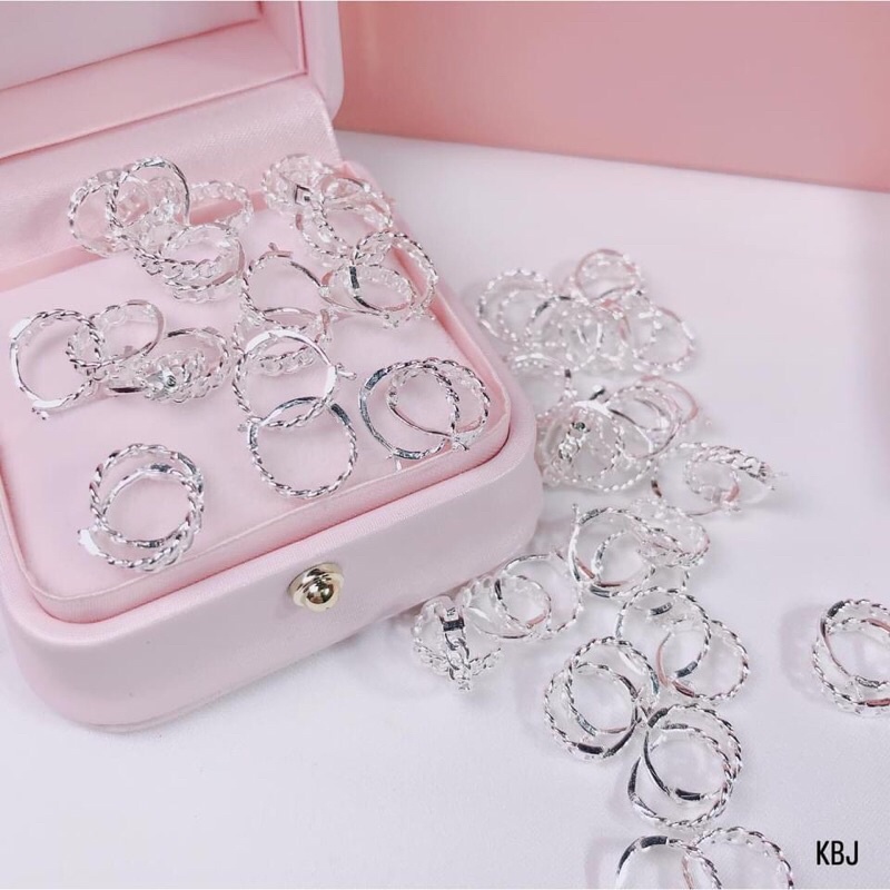 BÔNG TAI BẤM BẬT XÍCH ĐEO CÁ TÍNH- CHUẨN BẠC TA