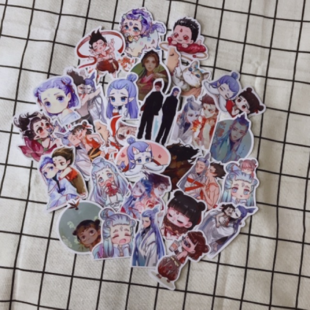 Set sticker Natra-Ngáo Bính, hình dán chống nắng chống nước