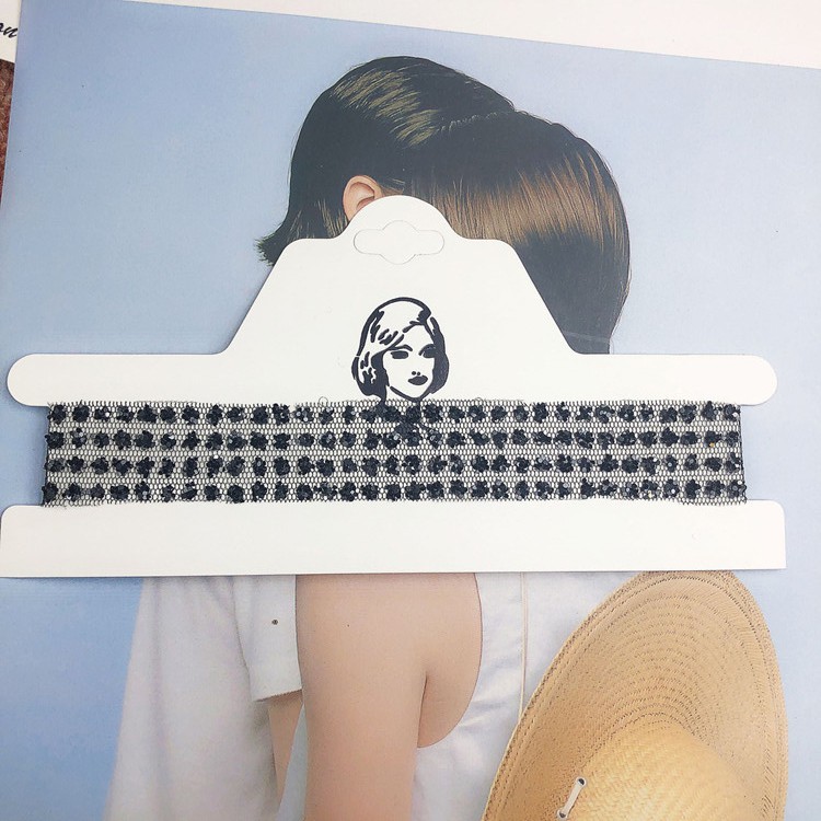 Vòng cổ choker lưới đính kim tuyến CH01