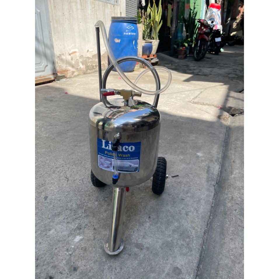 Máy hút nhớt, hút dầu 8 lít, bình inox 304