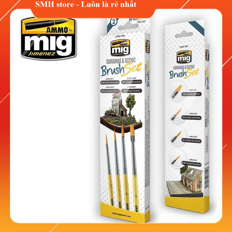 Bộ Cọ cao cấp MIG-AMMO SYNTHETIC LINER BRUSH