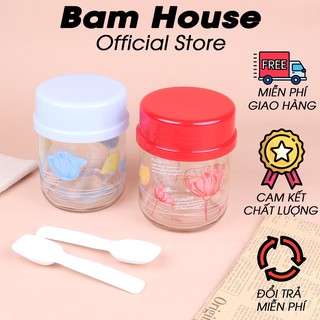 BỘ 2 HŨ THỦY TINH ĐỰNG GIA VỊ HTT02