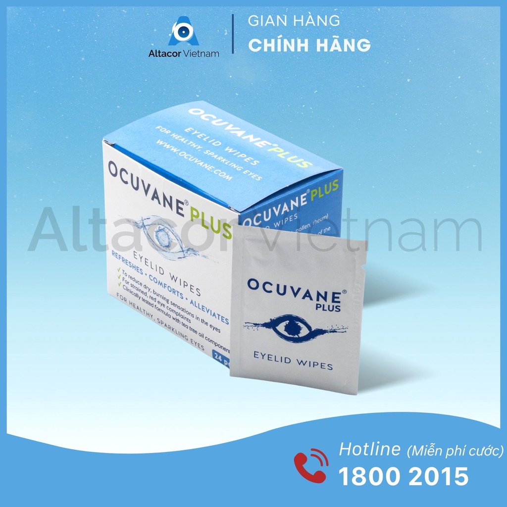Miếng vệ sinh bờ mi Ocuvane® Plus - Hungary