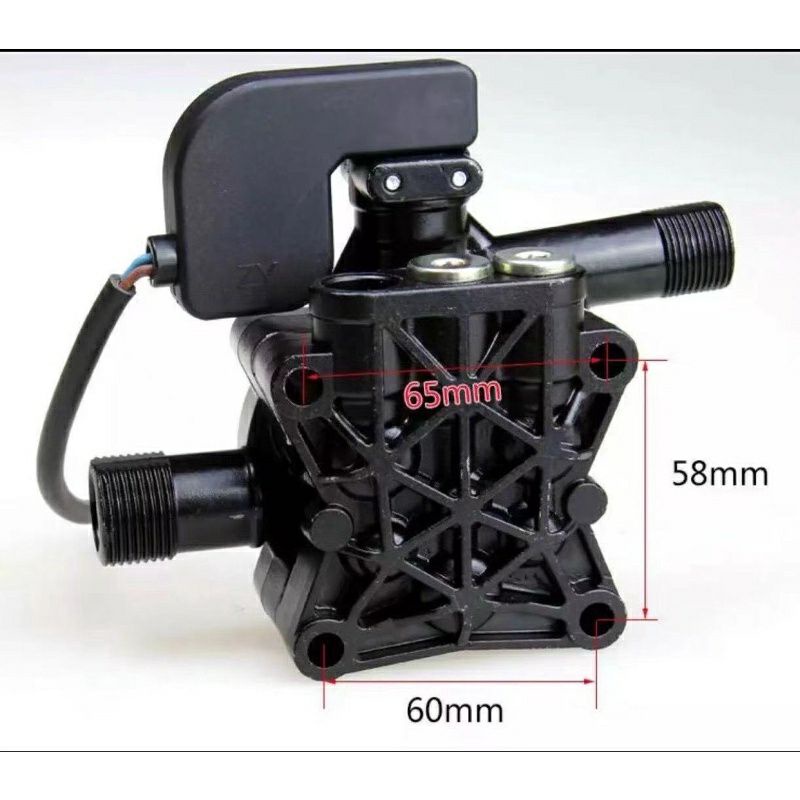 Bộ đầu bơm máy rửa xe mini có kèm rơ le điện, máy xịt rửa xe gia đình