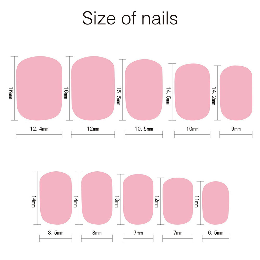 Bộ Móng Tay Giả Bằng Acrylic Dạng Nhấn Dễ Thương Cho Bé