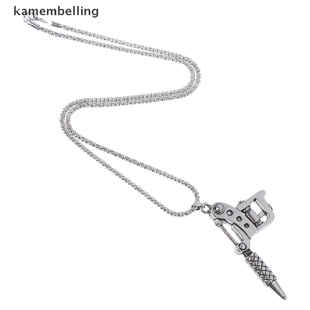 Vòng cổ Mặt Hình Máy Xăm Mini Phong Cách Punk Vintage Giá Đỡ