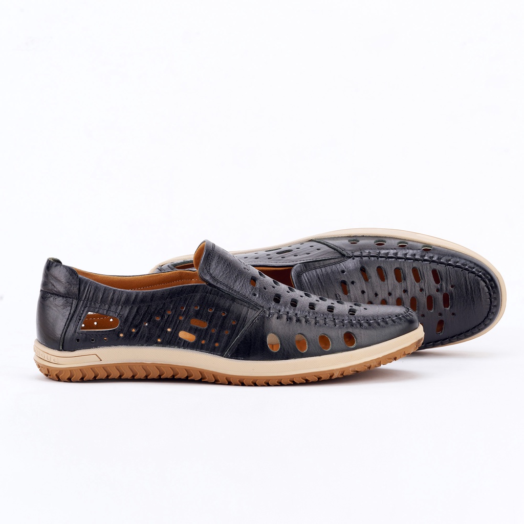 Giày hè thoáng khí LEXSHOES giày da bò LEX16 cao cấp bảo hành 1 năm