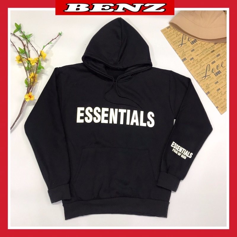 Áo nỉ hoodie ESSENTALS nam nữ có mũ chất nỉ bông ngoại dày dặn đẹp ấm from rộng unisex phong cách Hàn Quốc BZ 18666