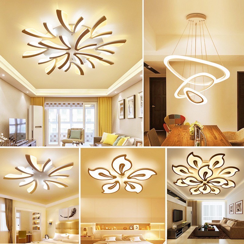 Đèn Ốp Trần Trang Trí – Đèn Áp Trần Trang Trí Phòng Khách,Gồm 3 Chế Độ Ánh Sáng,Có Điều Khiển Từ Xa Tiện Dụng- Đèn Trần