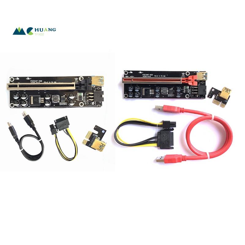 Card mở rộng PCI-E VER 009S Express 1X 16X màu đỏ và đen