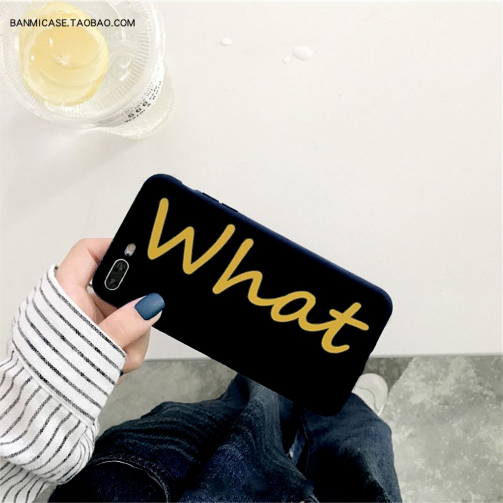 [ IPHONE ] Ốp Lưng Silicon WHAT - B067 | BigBuy360 - bigbuy360.vn