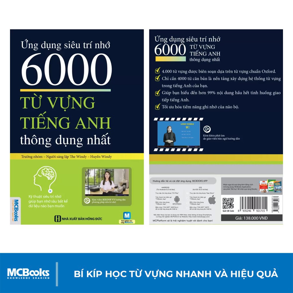 Sách - Ứng Dụng Siêu Trí Nhớ 6000 Từ Vựng Tiếng Anh Thông Dụng Nhất Cho Người Học Tiếng Anh Cơ Bản [MCBOOKS]