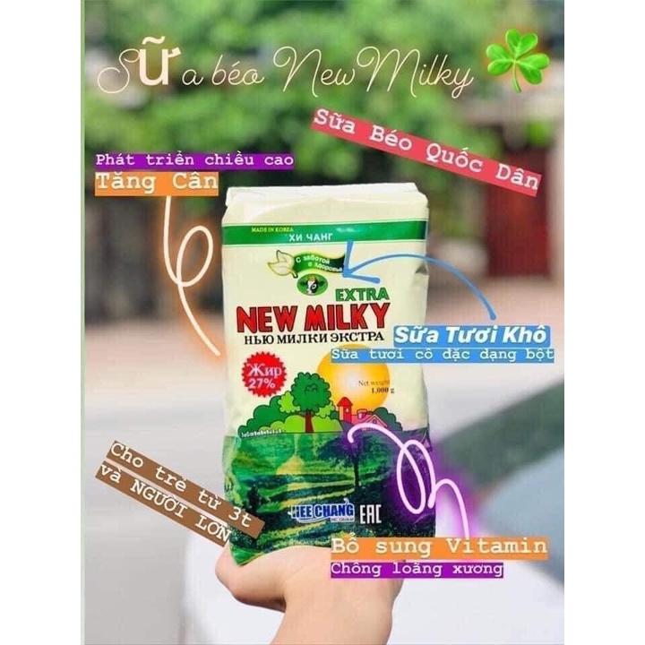 [Giá Sỉ] Set 2 gói Sữa béo Nga New Milky Extra 1kg date mới