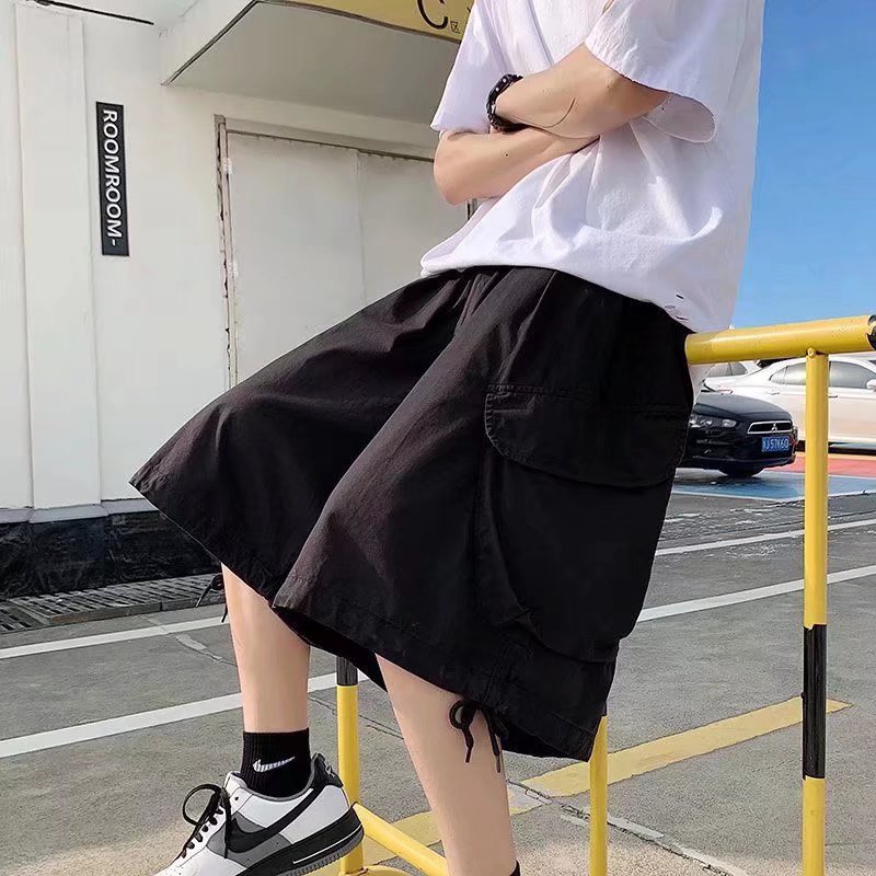 Quần ngắn ống rộng Nhiều Túi Thời Trang Phong Cách Nhật Bản Cho Nam Size M-4XL