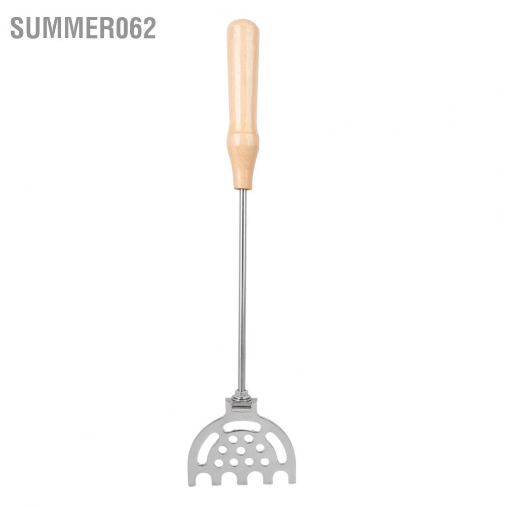 Summer062 Stainless Steel Mini Wooden Handle Mix Shrimp Bait Shovel Fishing Tackle for Fisherman
