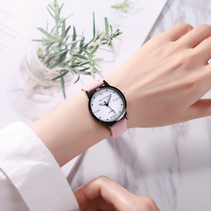 Đồng hồ thời trang nữ Mstianq MS44 dây da lộn cực đẹp, kiểu dáng cá tính | BigBuy360 - bigbuy360.vn