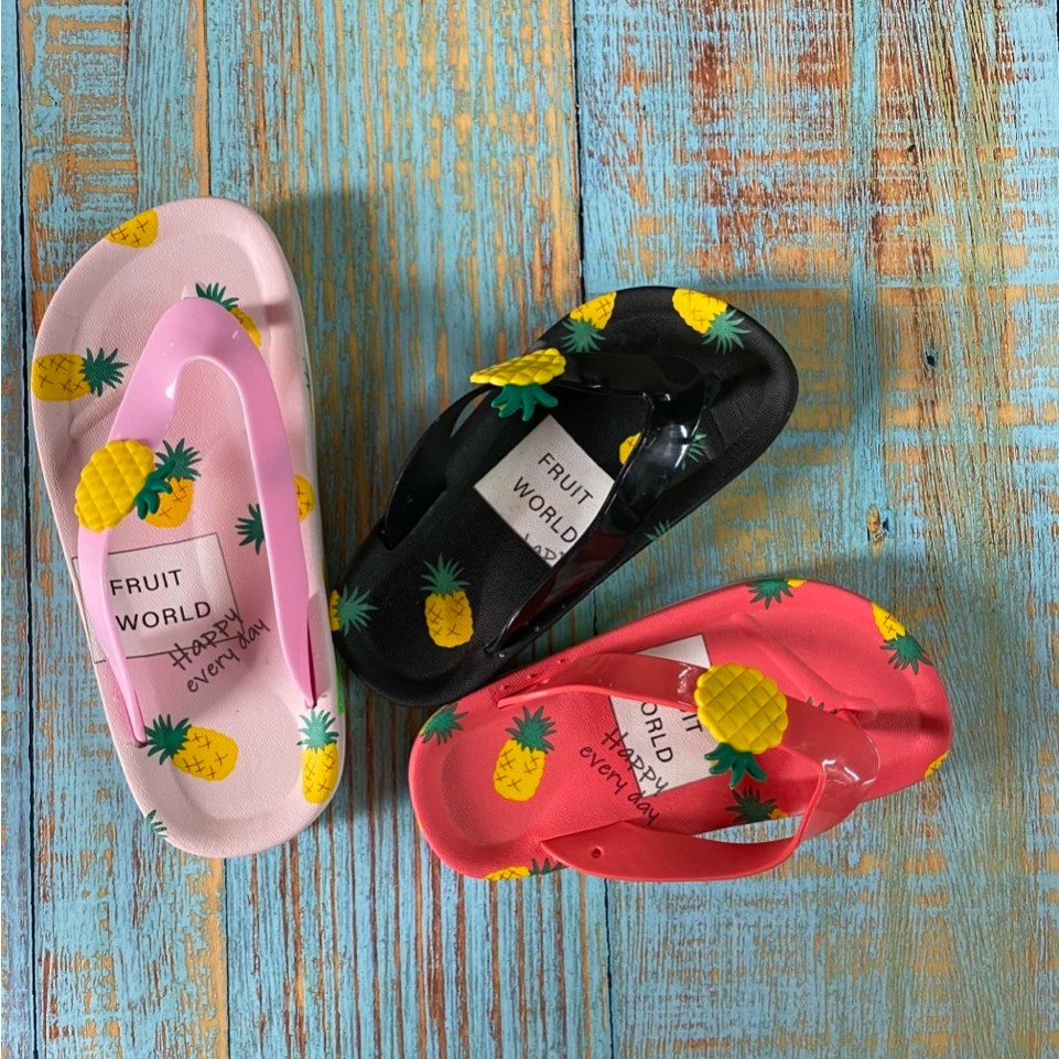 Dép kẹp, dép lê quai mềm trái cây mùa hè đi biển cho bé gái