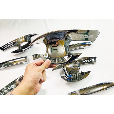 Ốp tay nắm, hõm cửa xe Toyota Vios 2003- 2019- 2021, 2022 mạ crom