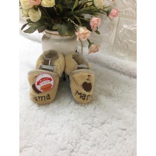 Giầy bé MaMa lông cừu xuất nhật (0-1 tuổi)