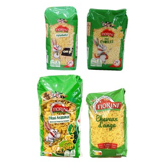 MÌ NUI FIORINI / Florini 500G CÁC LOẠI - PHÁP (nui chữ cái, nui sao, nui thú, mì sợi nhỏ)