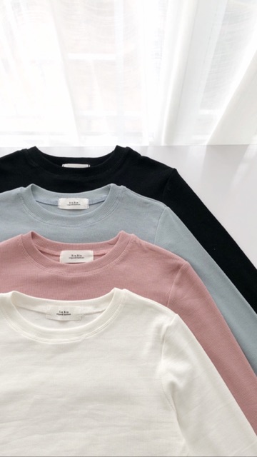 Áo thun croptop gân