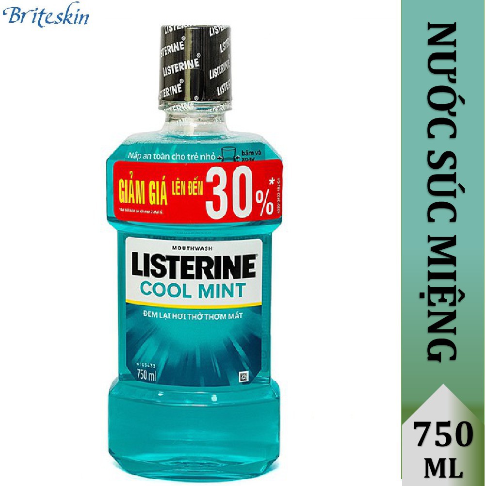 Nước Súc Miệng Sạch Khuẩn &amp; Bảo Vệ Răng Miệng Listerine (Chai 750ml)