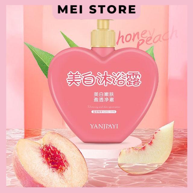 Sữa Tắm Hồng Yanjiayi Dưỡng Ẩm Làm Trắng Da Hương Thơm Tươi Mới Cho Nữ