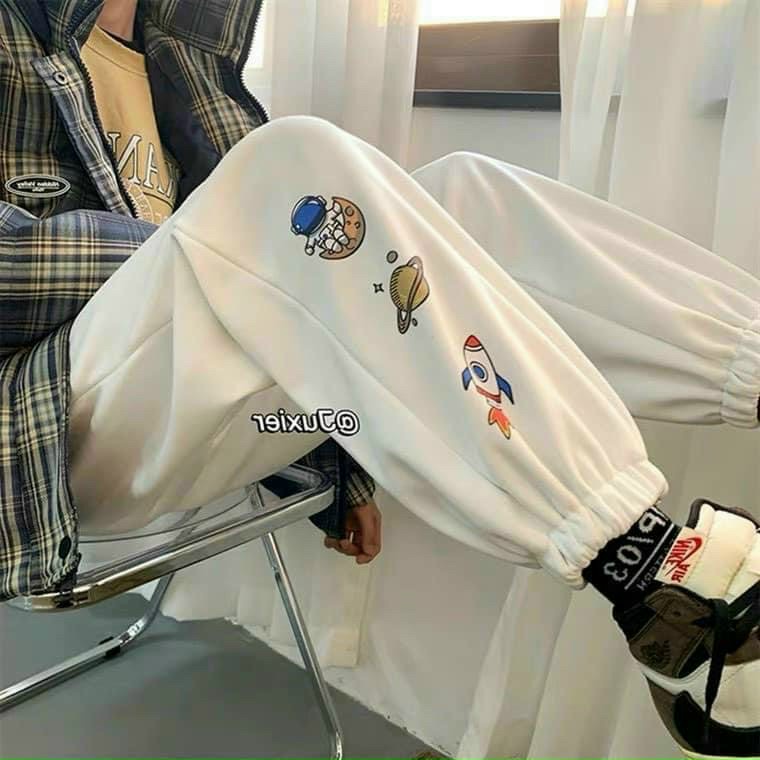 Quần jogger nam nữ thun poly Form chuẩn