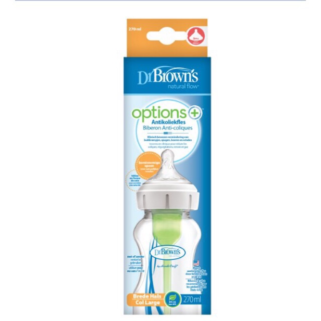 Bình sữa cổ rộng Dr.Brown's options Plus 270ml (phiên bản mới 2019)