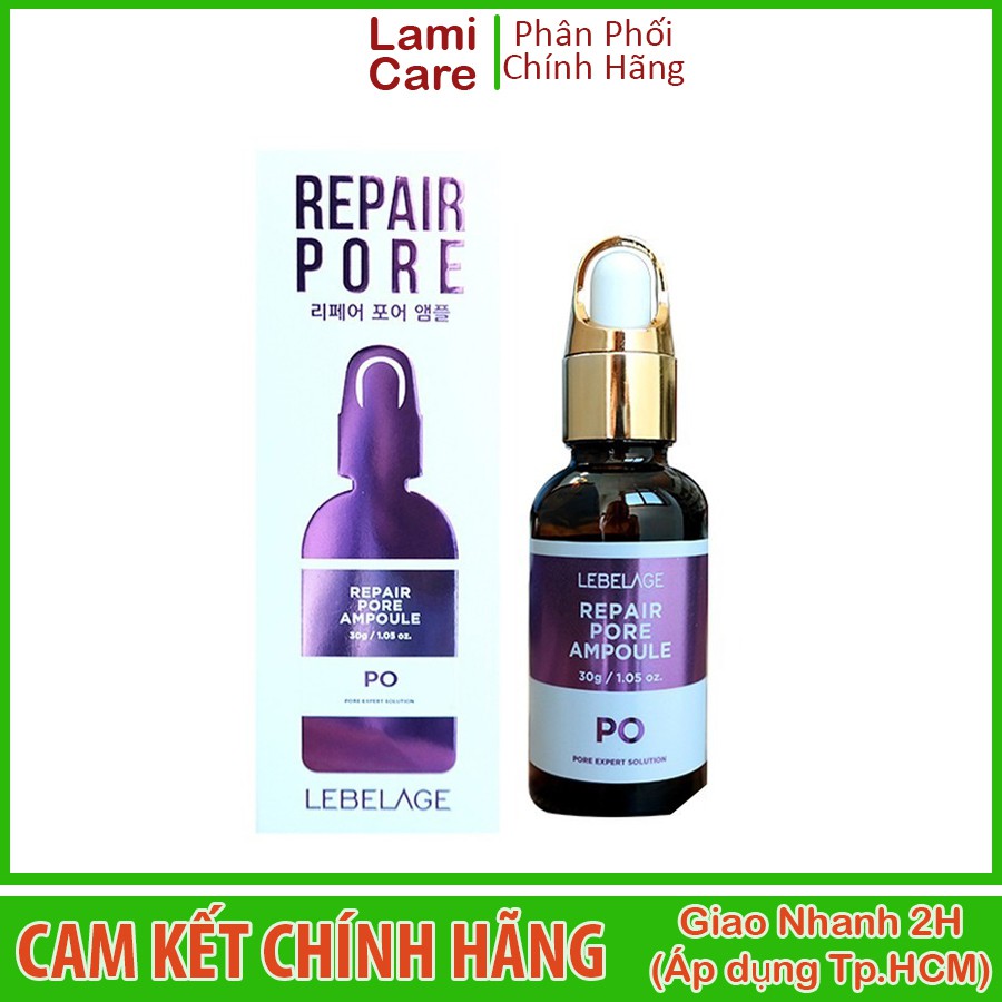 serum phục hồi da giảm thâm mờ nếp nhăn làm mịn và dưỡng ẩm làm sáng da lebelage repair pore ampoule 30ml lamicare