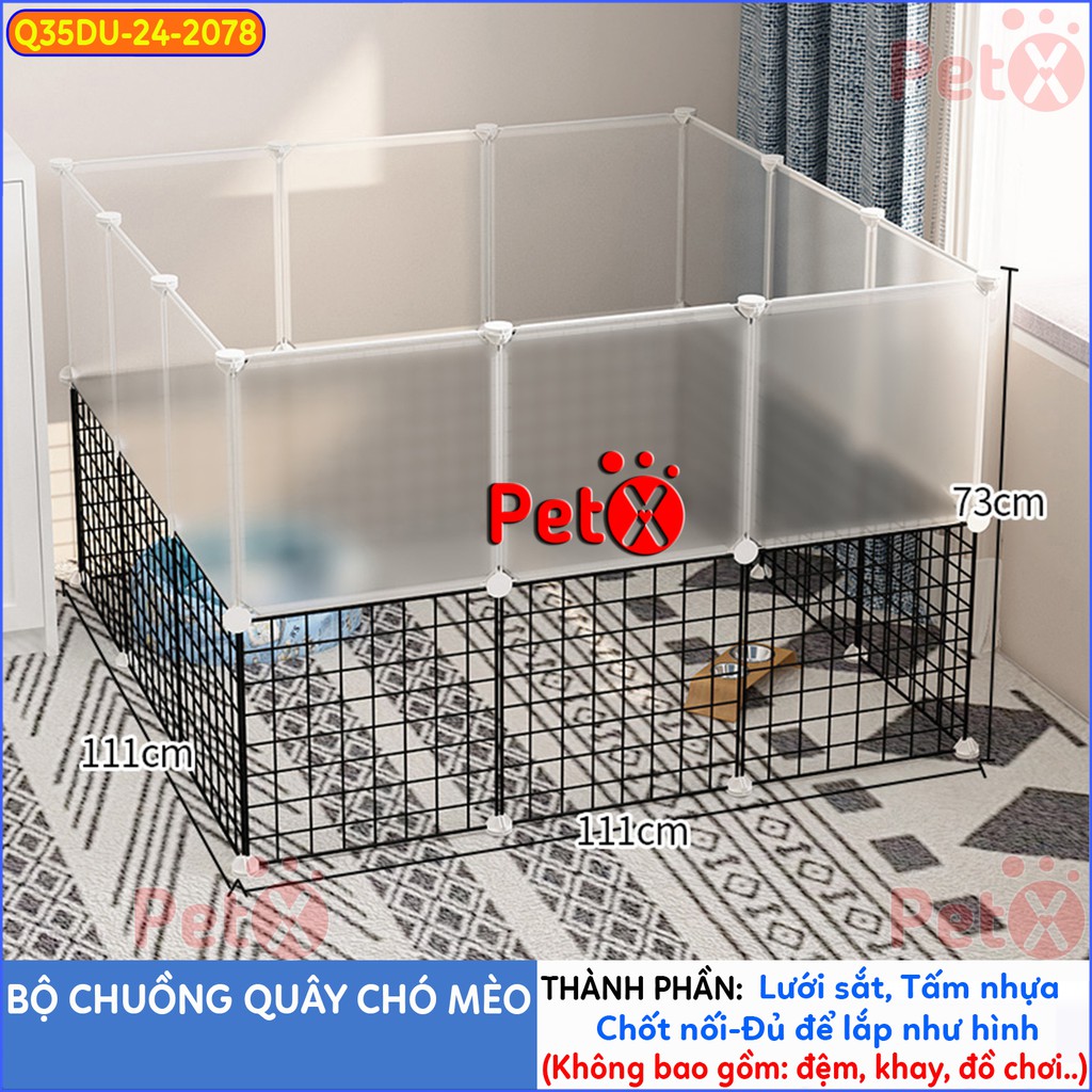 Quây chuồng chó mèo lắp ghép nuôi thú cưng sơn tĩnh điện giá rẻ-7 RUBY DECOR