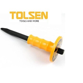 TOLSEN Mũi Đục Sắt Mũi Nhọn Đục Tường Bê Tông 250mm Cold Chisel 25082