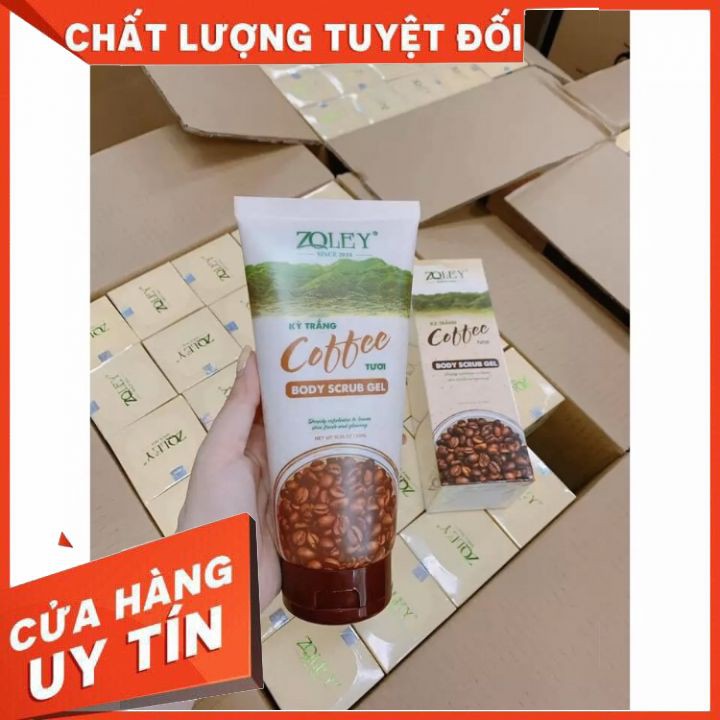 [CHÍNH HÃNG] Tẩy Tế Bào Chết Coffee Body- Zoley - 300Gram  tẩy sạch các lớp sừng tế bào chết  làm sạch da -trắng da mịn