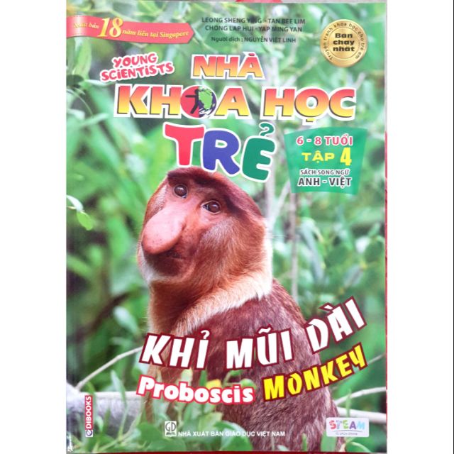 Sách Nhà khoa học trẻ Young Scientists 68 tuổi Tập 4: Khỉ mũi dài