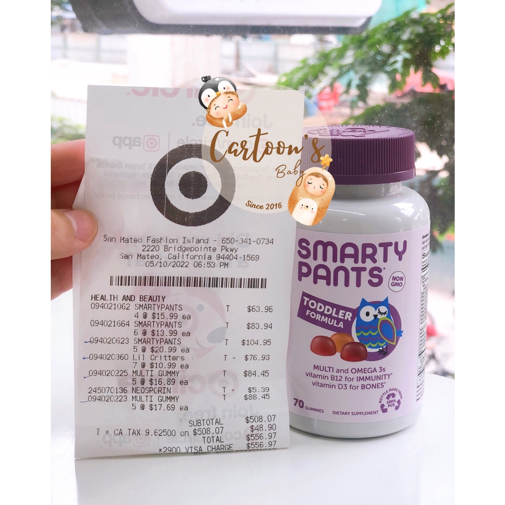Kẹo dẻo Smarty Pants Kids Mỹ cho bé