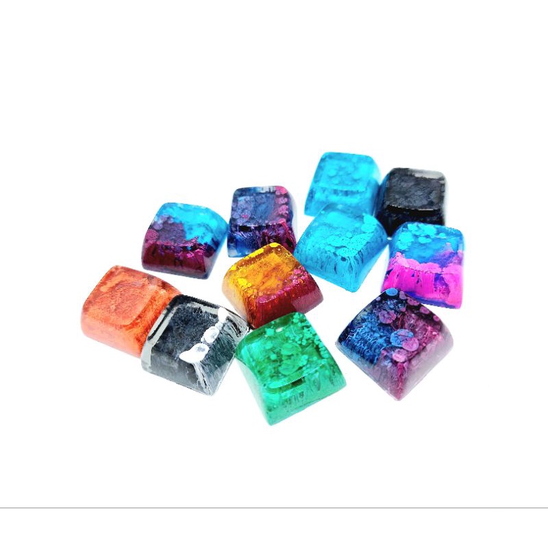 Keycap resin profile XDA 1u sắc màu trang trí bàn phím cơ gaming