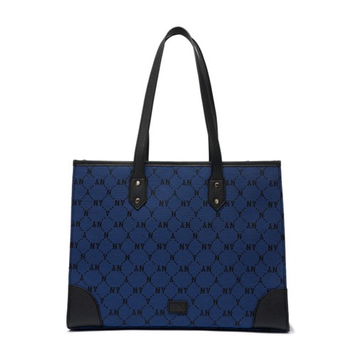 Túi Xách MLB Monogram Diamond Jacquard Shopper Bag 3AORL021N-50BLD Xanh Blue - Inbox shop trước khi đặt hàng