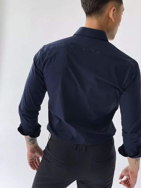 ÁO SƠ MI NAM DÀI TAY MÀU XÁM VẢI LỤA GẤP HỘP - GH07 | BigBuy360 - bigbuy360.vn