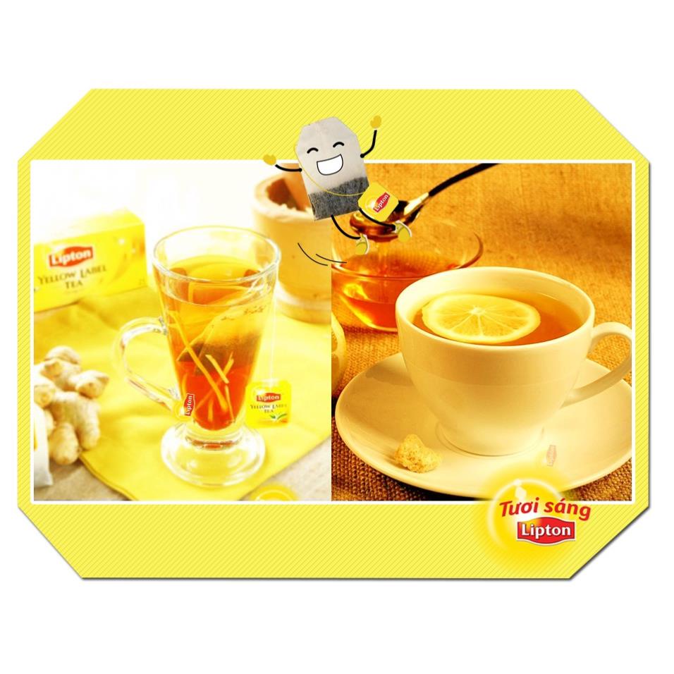 Hộp 25 Gói Trà Túi Lọc Lipton Nhãn Vàng 2g/gói
