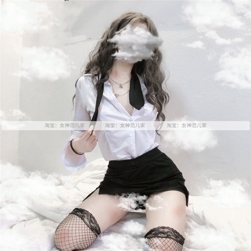 Bộ đồ ngủ LEOSOXS hoá trang thư ký kiểu dáng quyến rũ dành cho nữ