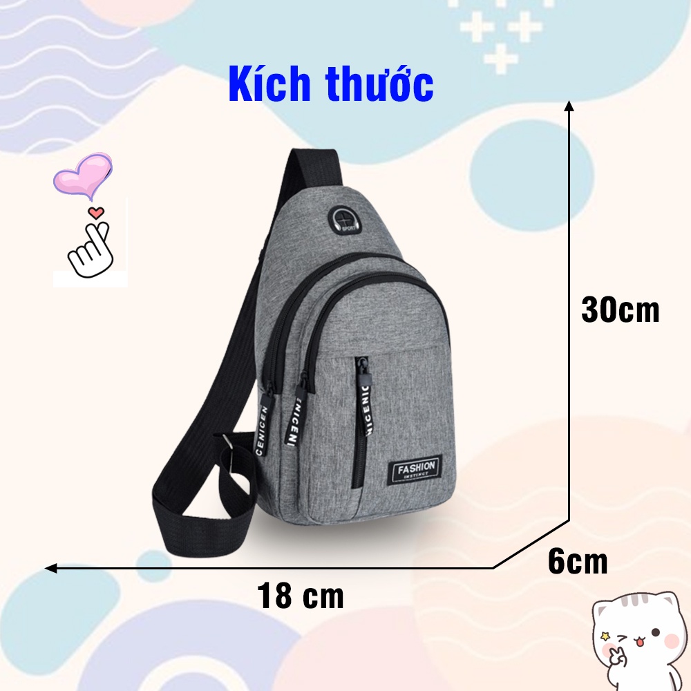 Túi Đeo Chéo Nam Nữ Thời Trang Đi Chơi Du Lịch Đi học Túi Unisex