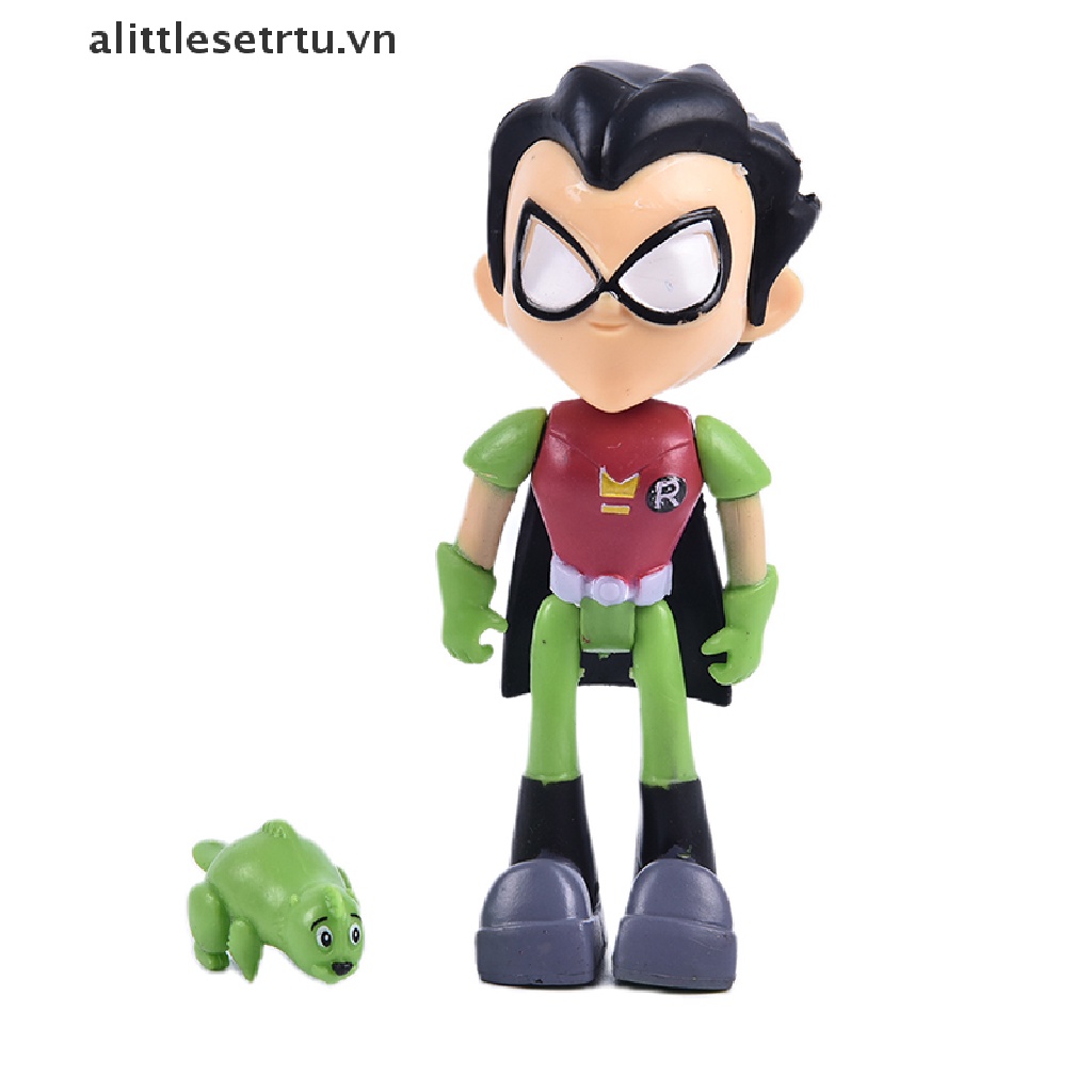 Set 7 Mô Hình Đồ Chơi Nhân Vật Robin Cyborg Beast Boy Raven