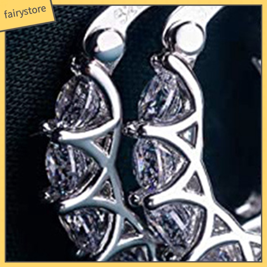 Bông tai hình tròn siêu nhẹ phong cách Pháp thời trang cho nữ