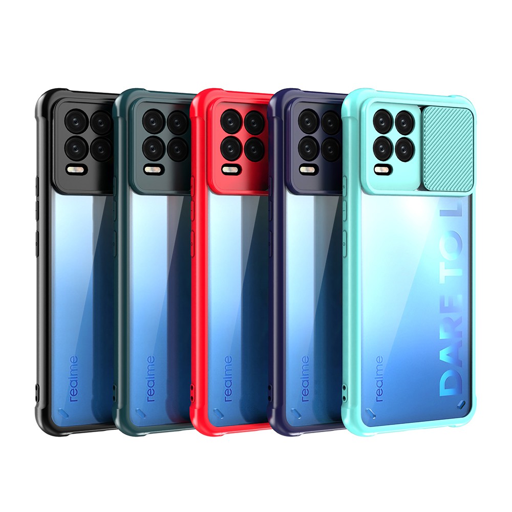 Ốp điện thoại trong suốt bảo vệ máy ảnh chống va đập cho Oppo Realme 8 Pro