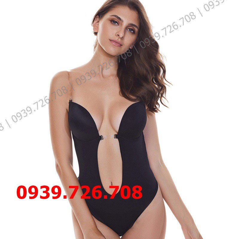 [VỀ HÀNG] Bộ đồ lót liền thân❤️Áo ngực liền thân Bodysuit nữ sexy Jumpsuit mặc đầm váy hở lưng,ngực xẻ sâu-đen trắng da