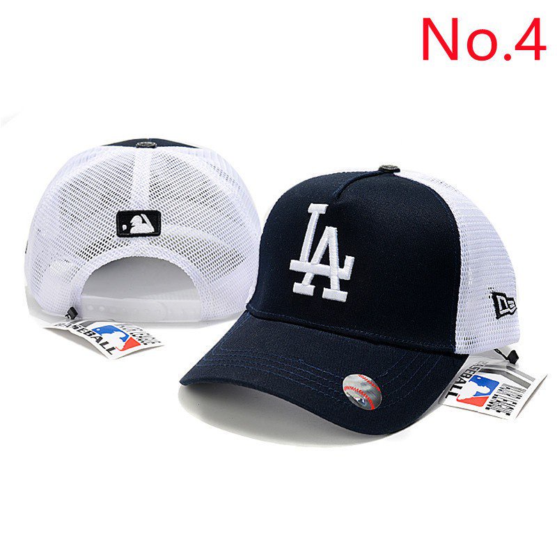 Nón Lưỡi Trai Vải cotton Phối Lưới Phong Cách MLB LA 11 Kích Thước 3LQn Dành Cho Nam Và Nữ